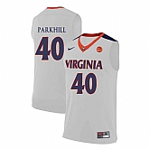 Virginia Cavaliers 40 Barry Parkhill White College Basketball Jersey Dzhi,baseball caps,new era cap wholesale,wholesale hats